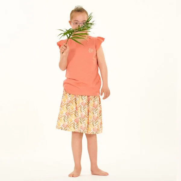Sense Organics Sense Organics Rock für Mädchen mit Blätterdruck, Modell MALIA, Tropenblätterdruck, – Produktbild 2 von 3