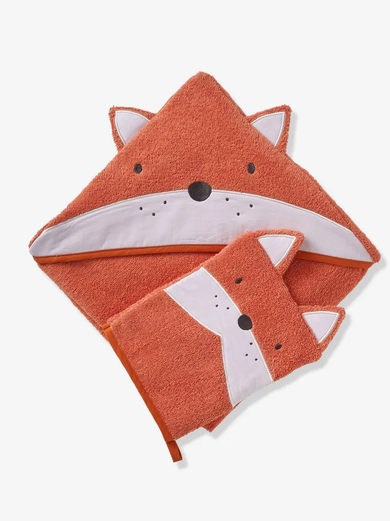 Vertbaudet Baby Set, Orange/fuchs, – Produktbild 3 von 3