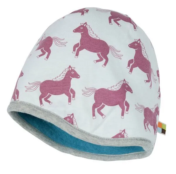 loud + proud loud + proud Babys & Kinder Mütze Wollfleece, GOTS-zertifiziert, Topaz(petrol), – Produktbild 1 von 3