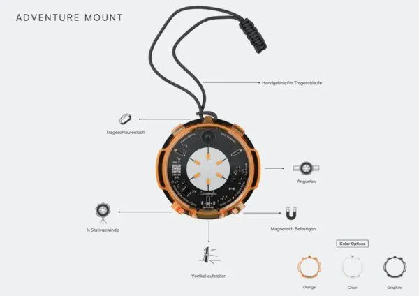 Sonnenglas Adventure Mount - für SOMO Mini von SONNENGLAS®, Clear, – Produktbild 4 von 4