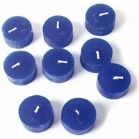 El Puente El Puente Teelichter ohne Alu-Schale, 9er-Set | Fair Trade & Handmade aus Indien, Blau, – Produktbild 1 von 1