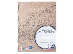 Herlitz herlitz Collegeblock mit Rand links und rechts, DIN A4, Lineatur 27, liniert, 80 Blatt – Produktbild 1 von 1