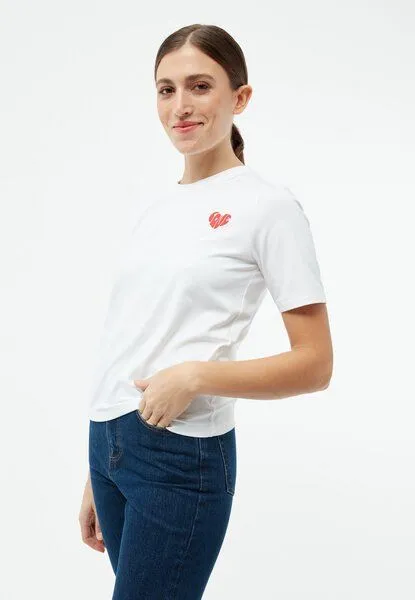 Givn Berlin Givn Berlin T-Shirt GBRUTH (Love Heart) aus Bio-Baumwolle - White, White, – Produktbild 3 von 4