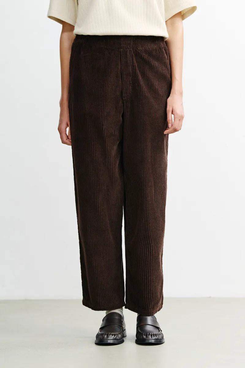 Rotholz Rotholz Damen vegan Hose Mit Weitem Bein Aus Cord Braun, Braun, – Produktbild 2 von 2