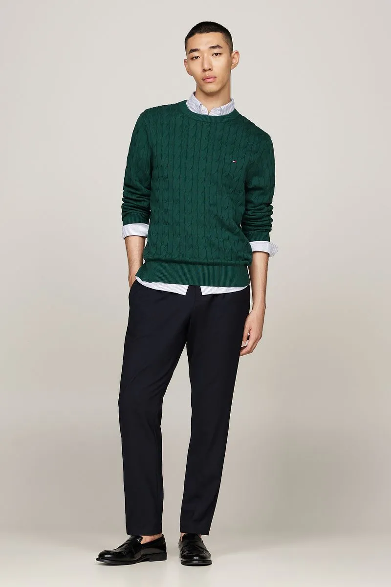 Tommy Hilfiger Tommy Hilfiger Pullover Cable Dunkelgrün - Größe XL, Dunkelgrün, – Produktbild 1 von 4