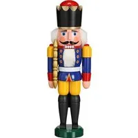 Seiffener Volkskunst Seiffener Volkskunst eG Nussknacker aus Seiffen König Holz Figur 29 cm - Echt Erzgebirge 3 Farben wählbar – Produktbild 1 von 1