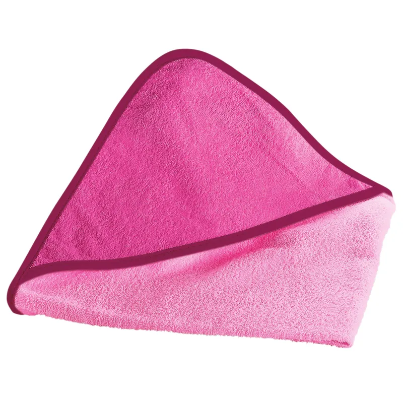 Wörner Wörner Kapuzen-Badetuch 80x80 cm rosa, Rosa, – Produktbild 2 von 2