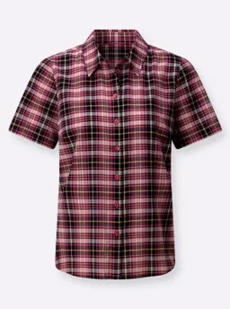 Witt Karobluse flamingo-marine-kariert – Produktbild 1 von 1