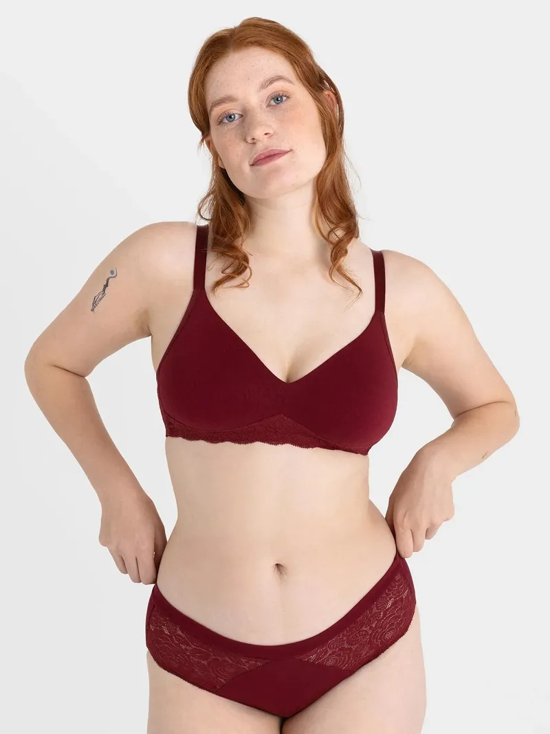 erlich textil erlich textil Elisabeth für Frauen aus Baumwolle in weinrot, Weinrot, – Produktbild 1 von 2