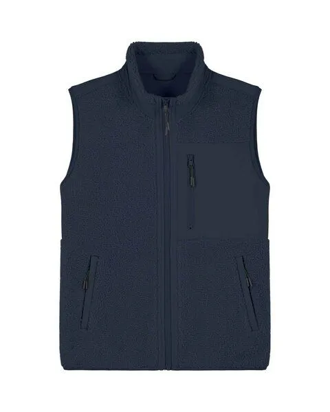 Kultgut Kultgut New Recycling Generation - Kuschelige Sherpa Fleeceweste / With Love, Dunkelblau(nightblue), – Produktbild 1 von 7