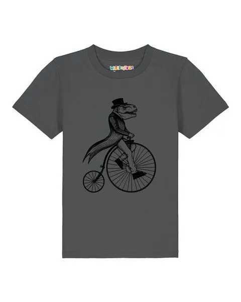 watabout.kids watabout.kids T-Shirt Kinder T-Rex auf Fahrrad, Anthracite, – Produktbild 1 von 2