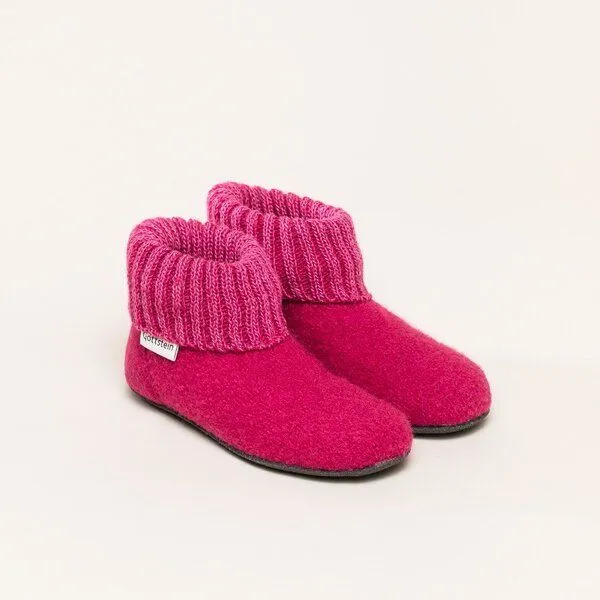 Gottstein Gottstein Kinder-Hüttenschuh Alpine Boot FE - Kinderhausschuh für Mädchen & Jungen aus 100% Schurwolle, Pink, – Produktbild 2 von 6