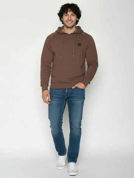 GreenBomb GREENBOMB Bike Square Trek - Hoodie aus Bio-Baumwolle mit Raglan-Arm / hochwertiger Print / GOTS / Fair & Vegan, Braun (earth wood), – Produktbild 3 von 4
