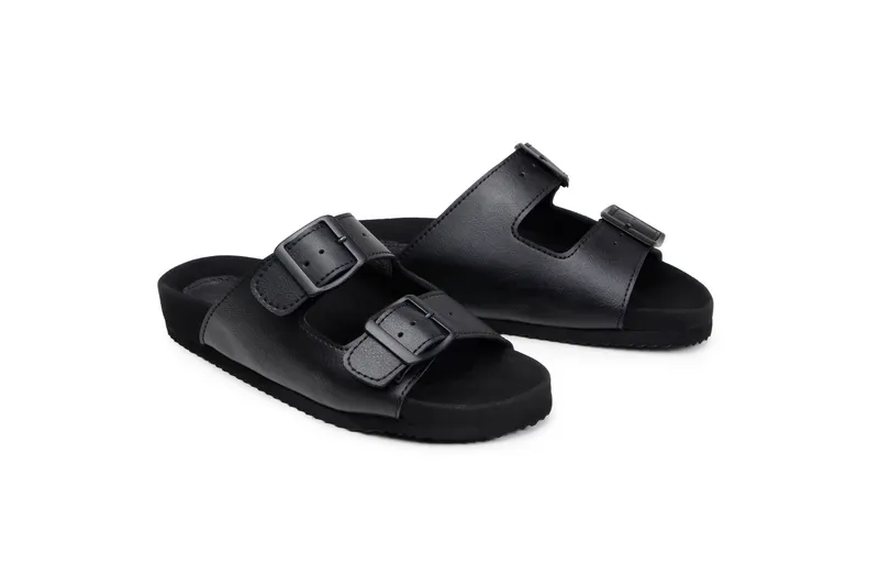 Green Laces Green Laces Herren vegan Sandalen Two Strap Truda Schwarz, Schwarz, – Produktbild 1 von 2