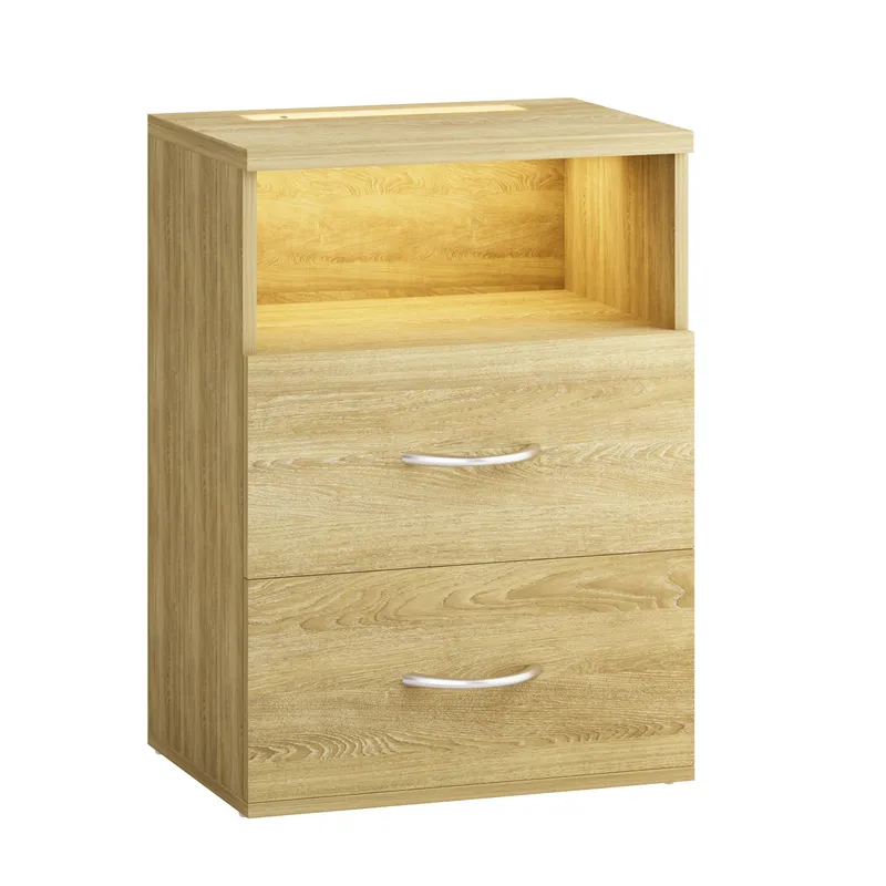 Casaria® Nachttisch Jamie Eiche 55x40x28cm – Produktbild 1 von 2