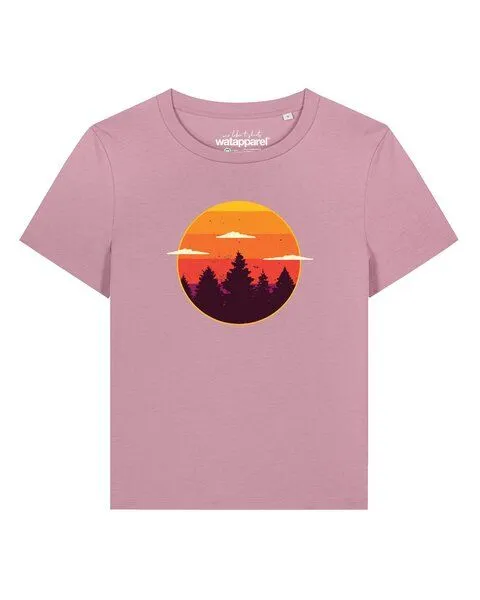 watapparel watapparel T-Shirt Frauen Sunset forest, Lilac dream, – Produktbild 1 von 2