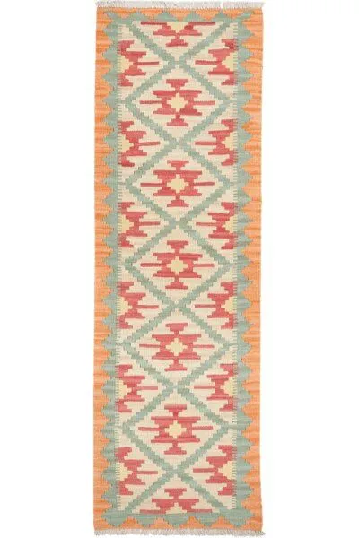 Rugtales Kelim Gashgai Beige „Rugtales“ aus Schurwolle, 63x201 cm, Bunt, – Produktbild 3 von 4