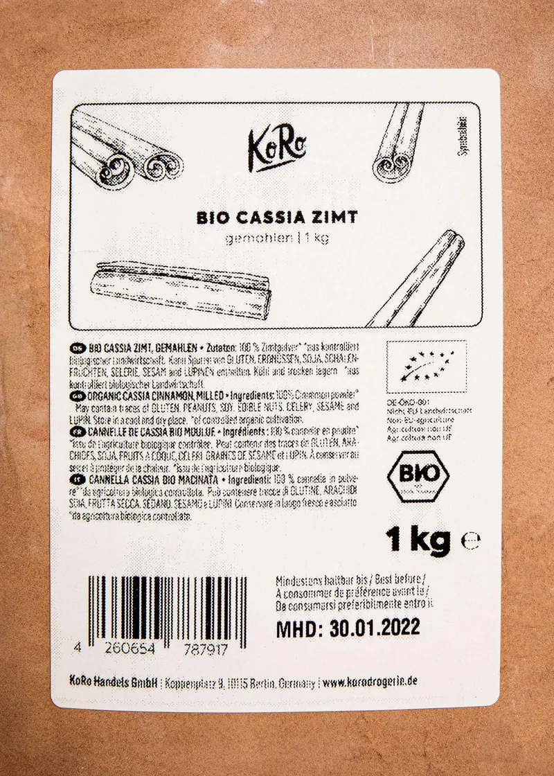 KoRo Gemahlener Bio Cassia Zimt 1 kg – Produktbild 3 von 5