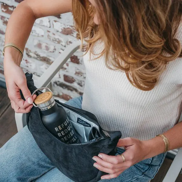 Airpaq Airpaq Moonbag Mini aus Lederimitat, Schwarz, – Produktbild 3 von 4