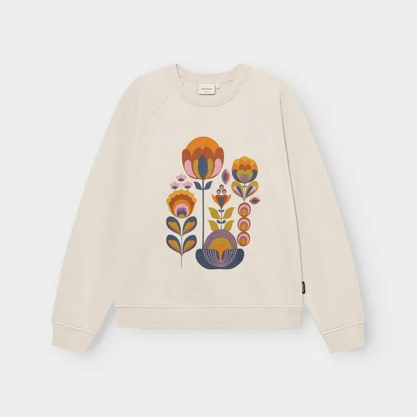 Dedicated DEDICATED Sweatshirt "Ystad" aus Bio-Baumwolle - Autumn Harvest, Oat white (weiss), – Produktbild 2 von 3