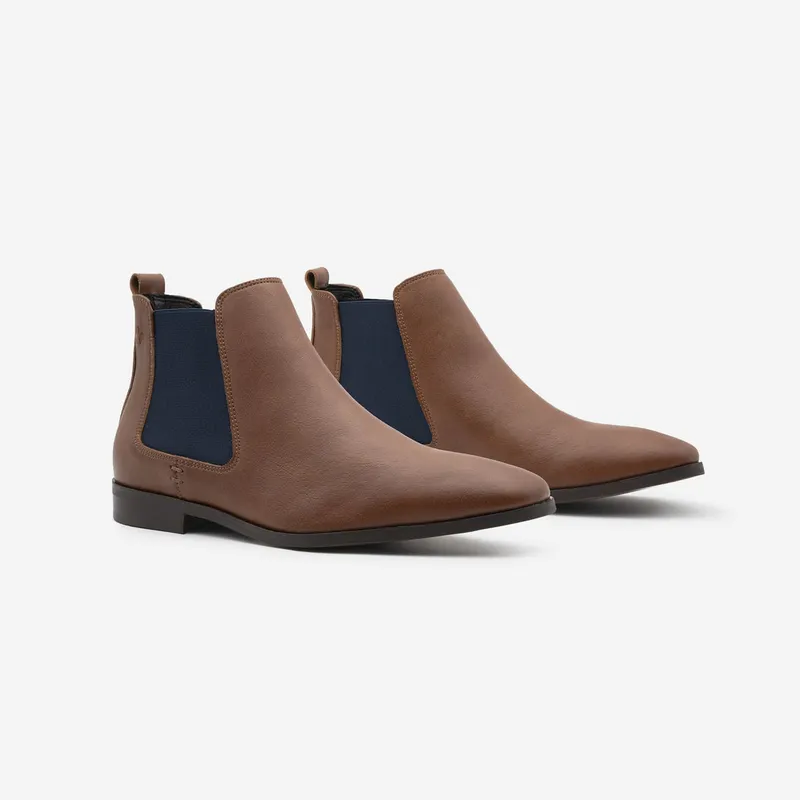 COG COG Herren vegan Stiefel Chelsea Alan, Braun, – Produktbild 2 von 2