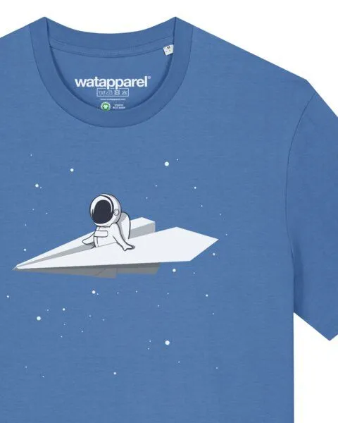 watapparel watapparel T-Shirt Unisex Fly me to the moon, Bright blue, – Produktbild 3 von 3
