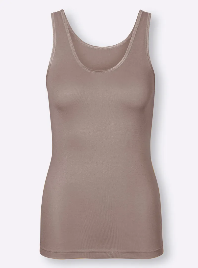 wäschepur Achselhemd taupe, Taupe, – Produktbild 2 von 2