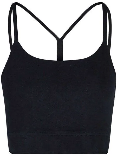 nice to meet me nice to meet me Spaghetti Bra . Biobaumwolle, Deep black, – Produktbild 1 von 3