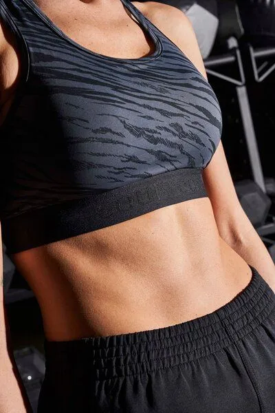 Soulwear Soulwear Sport Bustier BH Stretchable recycelt, Carbon, – Produktbild 2 von 4