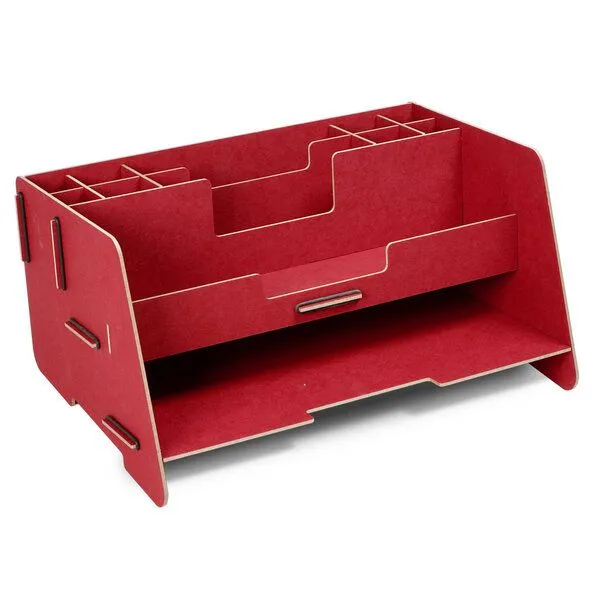 WERKHAUS WERKHAUS Schreibtisch-Organizer Basic, Dunkelrot, – Produktbild 1 von 5
