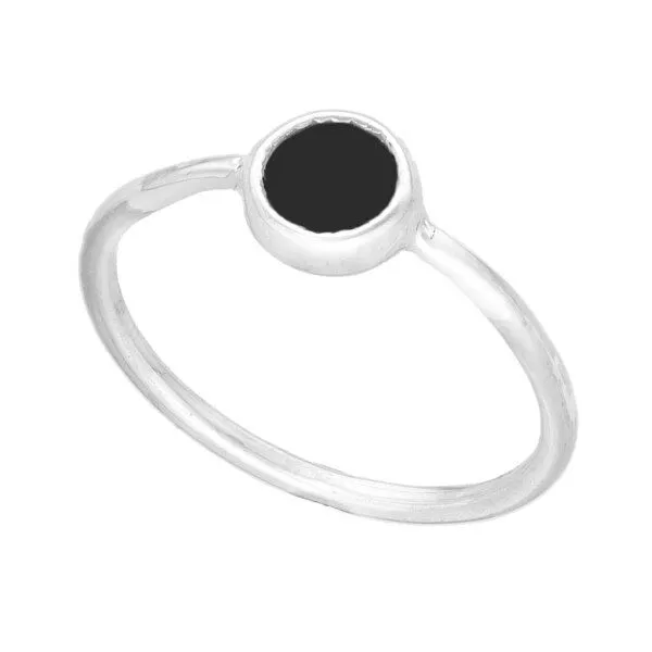 pakilia pakilia Silber Ring rund Fair-Trade und handmade, Schwarz, – Produktbild 3 von 4