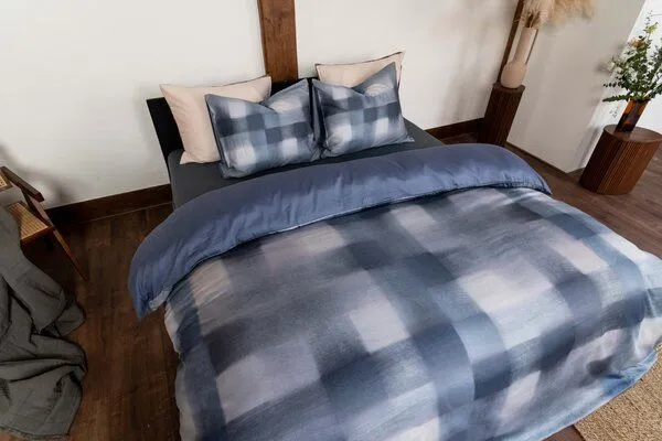 Kayori Kayori Koya Baumwolle-Satin, Blau, – Produktbild 2 von 4