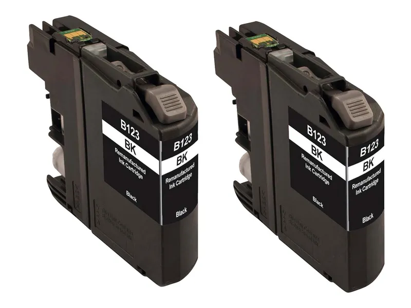 Memo memo Doppelpack Tintenpatronen ersetzt Brother LC-123BK schwarz – Produktbild 1 von 1