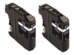Memo memo Doppelpack Tintenpatronen ersetzt Brother LC-123BK schwarz – Produktbild 1 von 1
