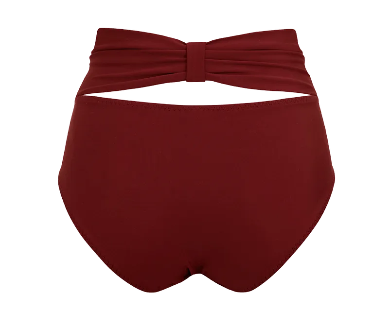 Anekdot Anekdot Damen vegan Bikinihose Schleife, Dunkelrot, – Produktbild 1 von 2