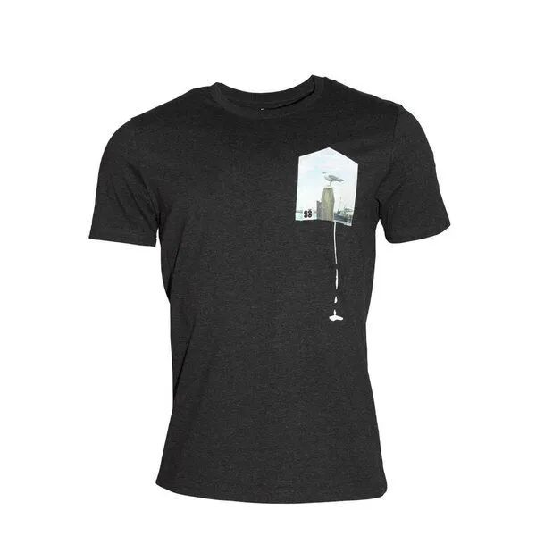 FÄDD FÄDD Herren T-Shirt Rundhals aus Bio-Baumwolle "Glücksschiss BT", Dunkelgrau, – Produktbild 1 von 3