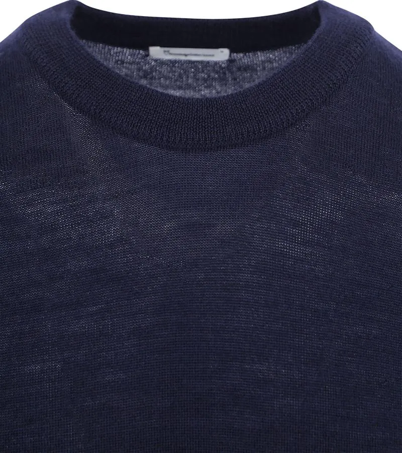 KnowledgeCotton Apparel Knowledge Cotton Apparel Wollpullover Navyblau - Größe M, Blau, – Produktbild 4 von 4