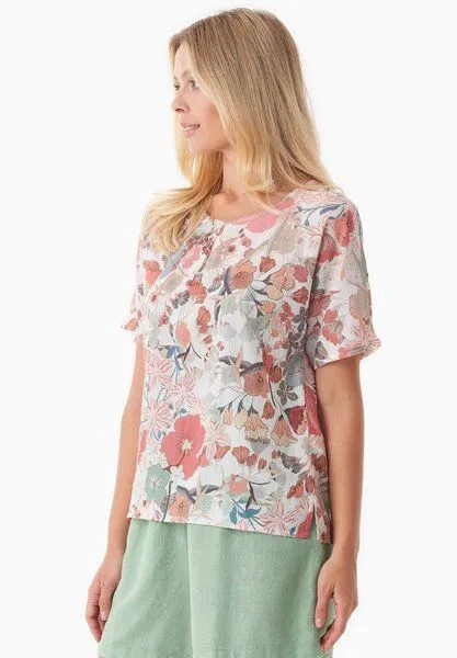 ORGANICATION ORGANICATION Bluse aus Bio-Baumwoll-Voile mit Blumenmuster, Flower garden, – Produktbild 4 von 4