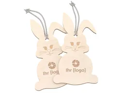 Dekoanhänger für Ostern "Osterhase" FSC-zertifiziert, inkl. Lasergravur – Produktbild 1 von 1