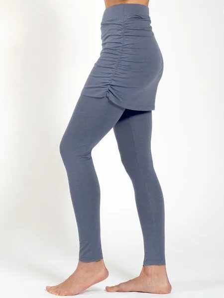 Magadi Magadi Yoga Leggings LARA mit Rock aus Naturmaterial, Grau (blue grey), – Produktbild 2 von 4