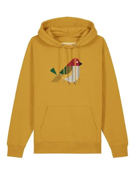 watapparel watapparel Hoodie Unisex Vogel, Ochre, – Produktbild 2 von 3