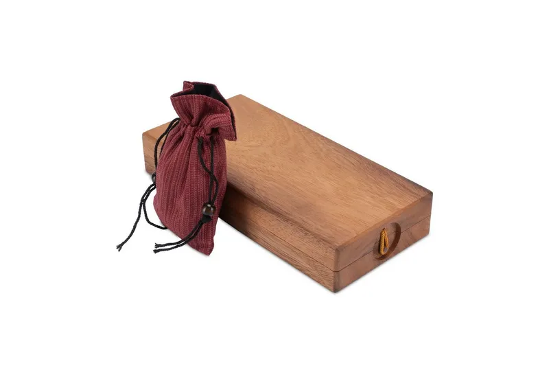 LOGOPLAY Spiel Kalaha, Gesellschaftsspiel, Kalaha Edelsteinspiel für 2 Spieler Spielfeld 14 x 49 cm Hus Bao mit, Beige, – Produktbild 3 von 5