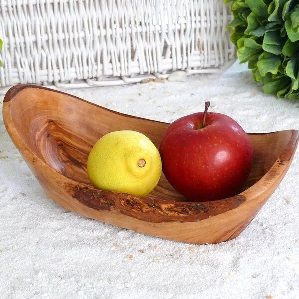 Olivenholz erleben Olivenholz erleben Obstschale oval (ca. 25-29 cm) aus Olivenholz – Produktbild 2 von 2
