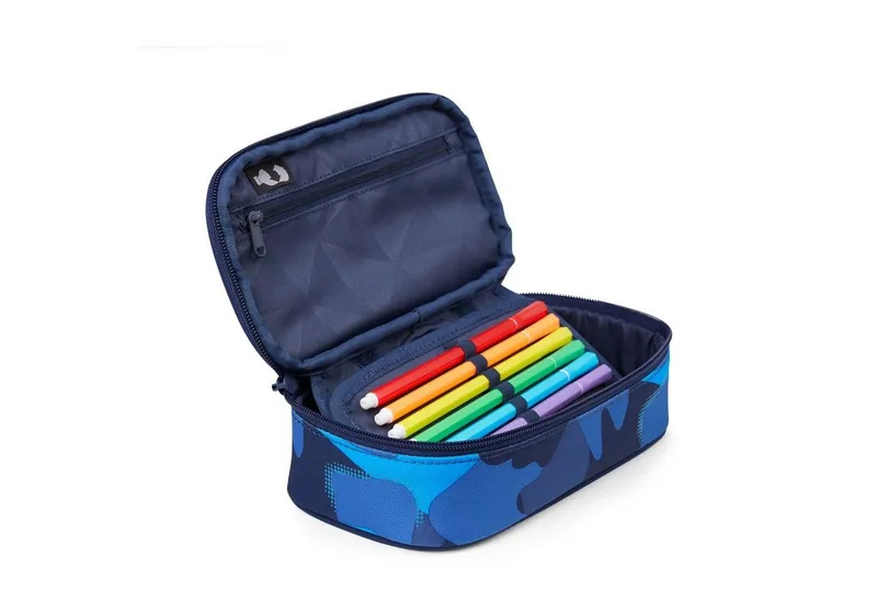 Satch Satch Federmäppchen Mäppchen, (Mäppchen, Geodreieck, Stundenplan), Mäppchen inkl. Geodreieck, Etui, Blau, – Produktbild 2 von 3