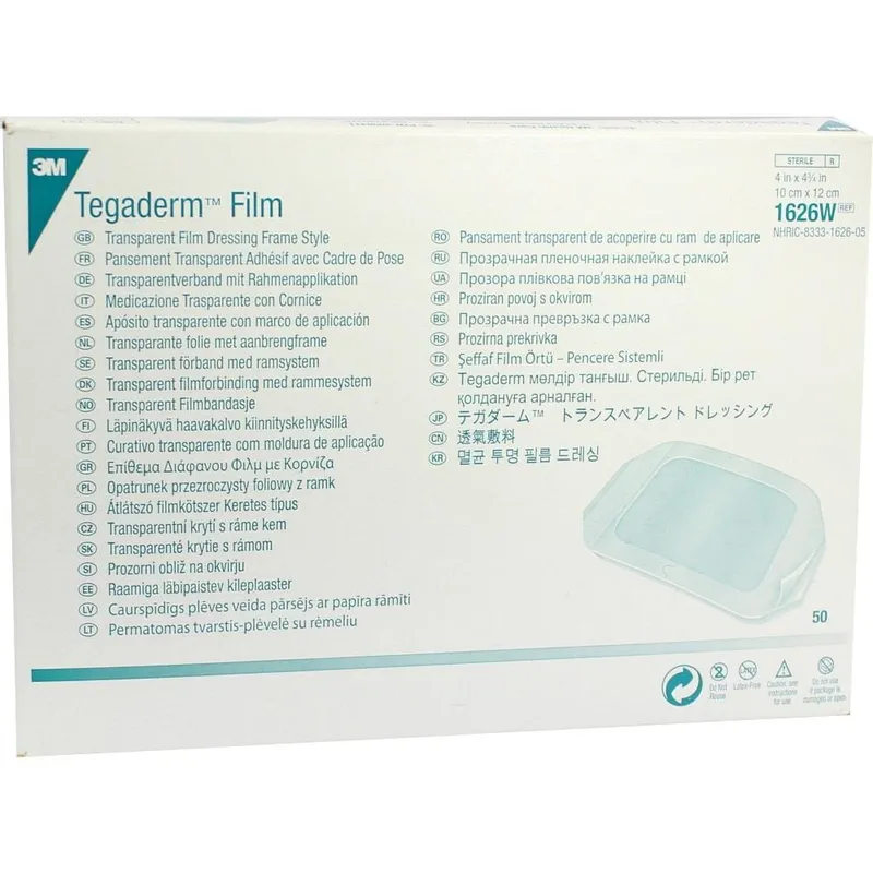 Solventum Germany TEGADERM 3M Film 10x12 cm 1626W 50 St Pflaster – Produktbild 1 von 1