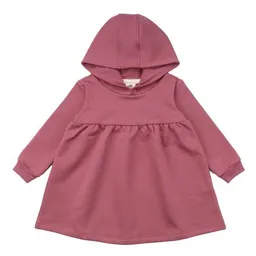 Walkiddy Kinder Kleid GOTS zertifiziert – 95% Bio-Baumwolle, Rosa, Langarm mit Kapuze, 5% Elasthan, weich & bequem | Walkiddy – Produktbild 1 von 1