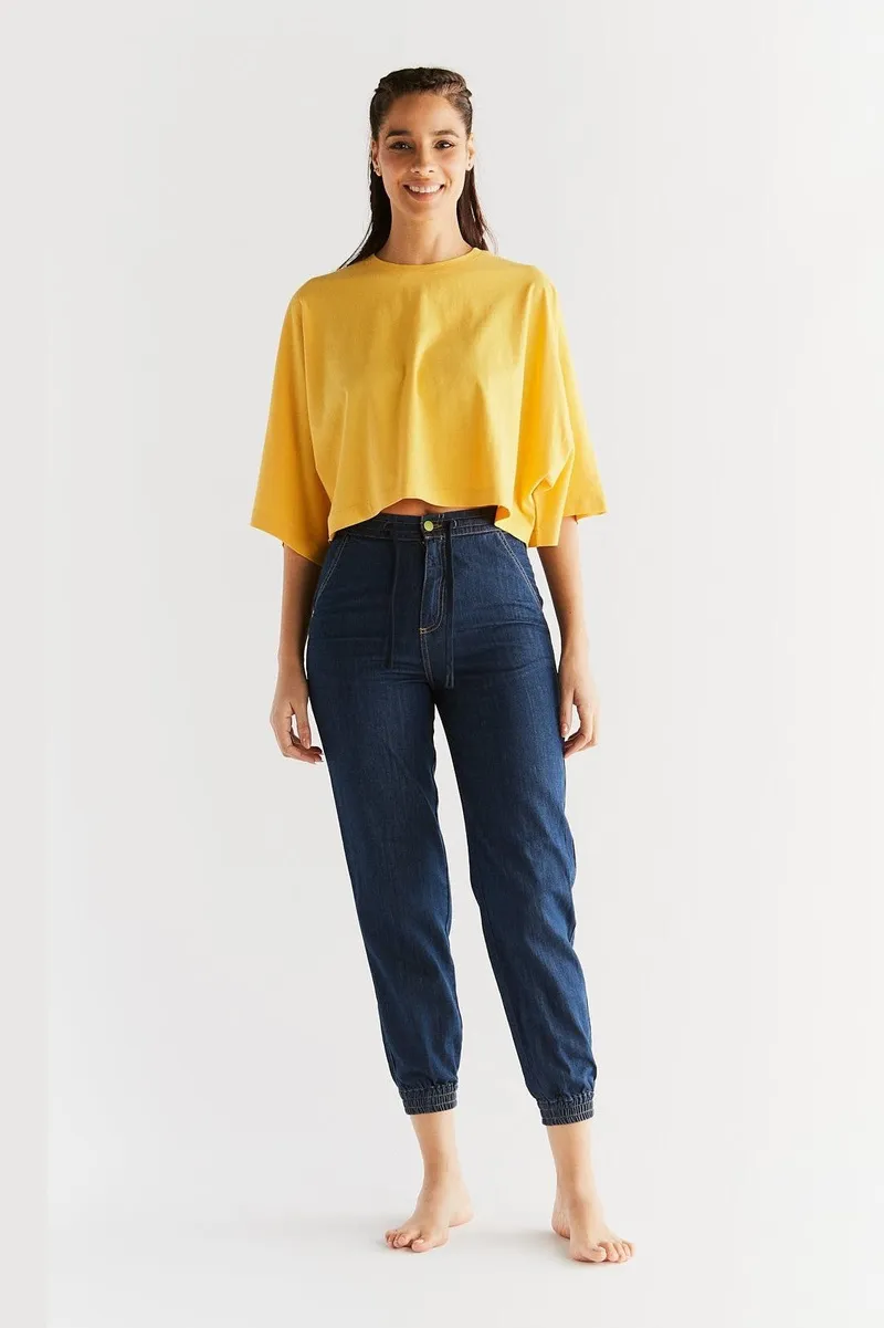 Evermind Evermind Damen vegan Jogger Jean Königsblau, Extra dunkelblau, – Produktbild 2 von 2