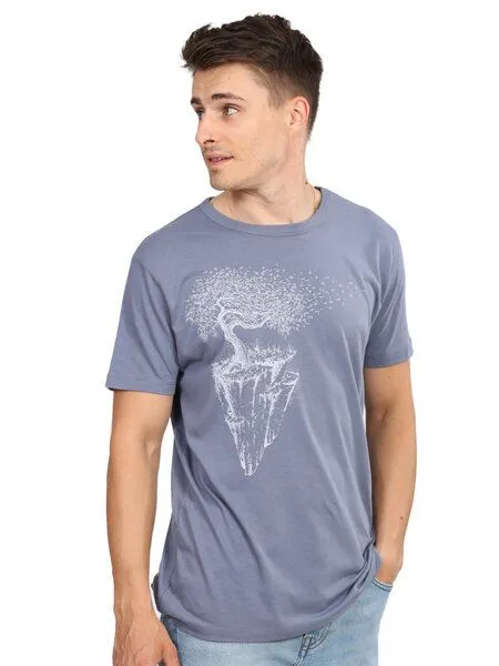 Life-Tree Life-Tree Fairwear Bambus Shirt Men Maple Island, Grau, – Produktbild 2 von 4