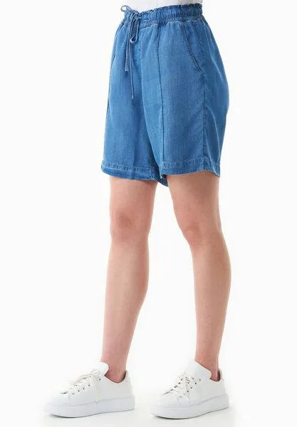 ORGANICATION ORGANICATION Shorts aus TENCEL Lyocell in Denim-Optik, Blue, – Produktbild 4 von 4