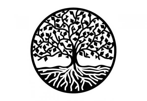 BeWooden BeWooden Wanddekoration aus Holz Lifetree Siluette Durchmesser 298mm – Produktbild 1 von 2